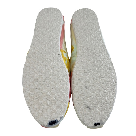 Toms Orange Palm Trees Classic Slip-On Loafers Size W7 - Picture 9 of 14